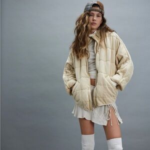 Free People Quilted Dolman Jacket